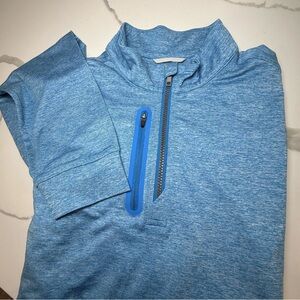 Cutter &‎ Buck men's spacedye stealth half zip size medium blue long sleeve